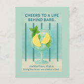 Gin Lover Card | Cheers Cocktail Humorous Postkarte (Vorderseite)
