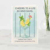 Gin Lover Greeting Card | Cocktail Bar Humor  Karte (Vorderseite)