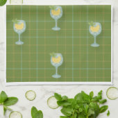 Gin Lover Plaid Tea Towel – Olive  & Ivory  Geschirrtuch (Gefaltet)