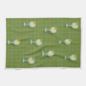 Gin Lover Plaid Tea Towel – Olive  & Ivory  Geschirrtuch (Horizontal)