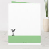 Gin Lover's Large Green Birthday Karte (Rückseite)