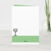 Gin Lover's Standard Green Birthday Karte (Rückseite)