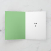 Gin Lover's Standard Green Birthday Karte (Innenseite)