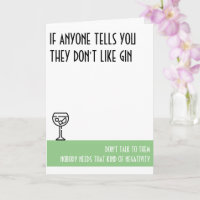 Gin Lover's Standard Green Birthday