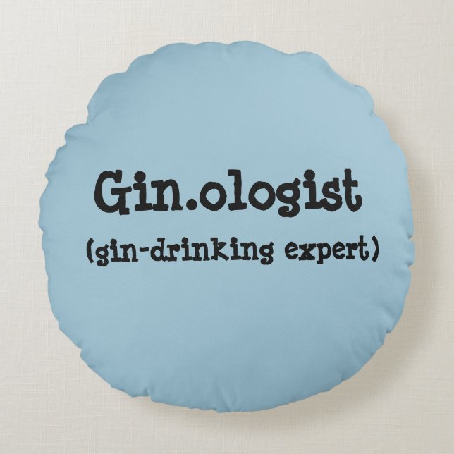 Gin.ologist Rundes Kissen (Vorderseite)