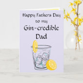 Gin Pun Vaters Day Card Karte (Gelbe Blume)