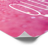 Gin Queen Pink Bokeh Poster (Ecke)