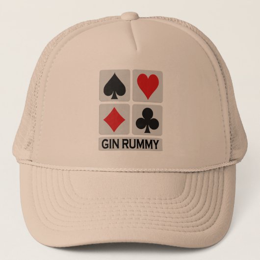 Gin Rummy hat - Farbe auswählen Truckerkappe (Vorderseite)