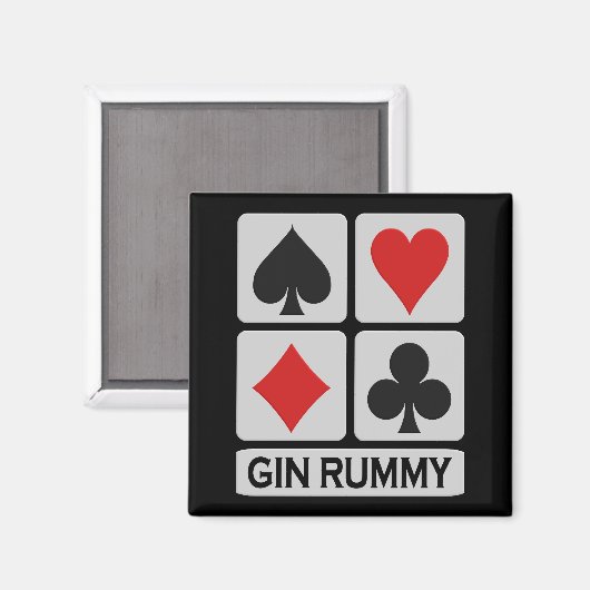 Gin Rummy Magnet (Vorderseite/Rückseite)