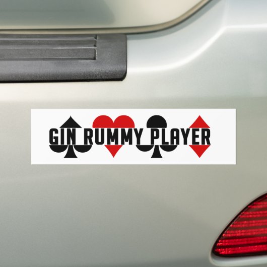 Gin Rummy Player Autoaufkleber (Auf Auto)