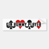 Gin Rummy Player Autoaufkleber (Vorne)