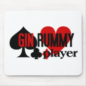 Gin Rummy Player Mousepad (Vorne)