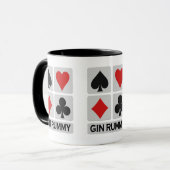 Gin Rummy Player Tasse - wählen Sie Stil & Farbe (Vorderseite Links)
