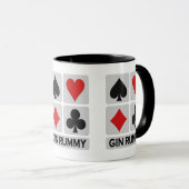 Gin Rummy Player Tasse - wählen Sie Stil & Farbe (VorderseiteRechts)