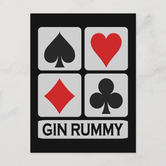 Gin Rummy Postcard Postkarte (Vorderseite)