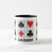 Gin Rummy Tasse - wählen Sie Stil & Farbe (Zentrum)