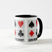 Gin Rummy Tasse - wählen Sie Stil & Farbe (VorderseiteRechts)