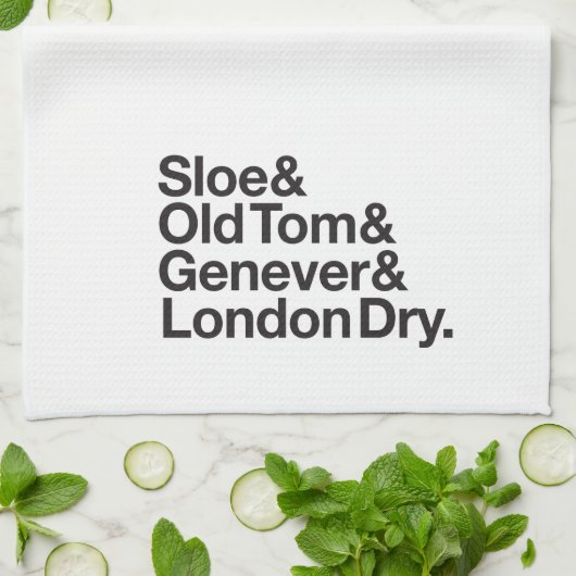 Gin schreibt Bar-Tuch Handtuch (Gefaltet)