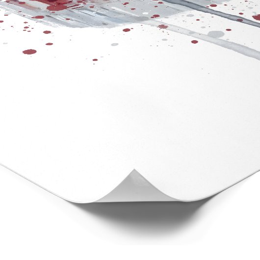 Gin & Tonic 'Blueberry and Pomegranate' Poster (Ecke)