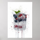 Gin & Tonic 'Blueberry and Pomegranate' Poster (Vorne)
