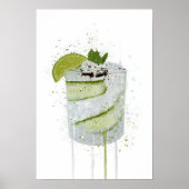 Gin & Tonic 'Cucumber and Lime' Poster (Vorne)