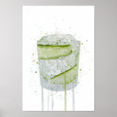 Gin & Tonic 'Cucumber' Poster (Vorne)