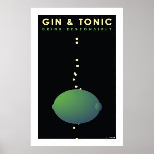 Gin & Tonic (Großes Archivpapierplakat) Poster