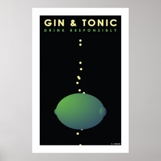 Gin & Tonic (Großes Archivpapierplakat) Poster