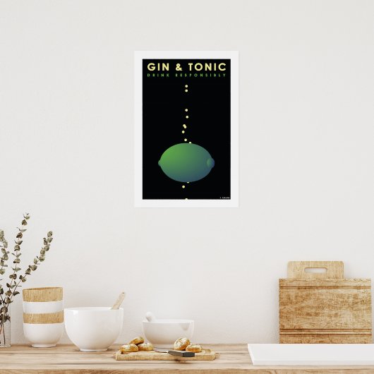 Gin & Tonic (kleines Poster) Poster (Küche)