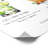 Gin & Tonic Mai Tai Signature Cocktails Menü Poster (Ecke)