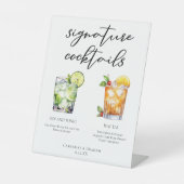 Gin & Tonic Mai Tai Signature Cocktails Menü Sockelschild (Vorderseite)