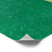 Gin Tonic mit Zitrone Green Retro Art Poster (Ecke)