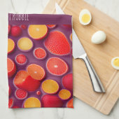 Gin Tonic Orange farbiges Muster Geschirrtuch (Viertel Falte)
