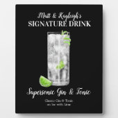 Gin & Tonic ・ PERSONALISIEREN SIE DIESEN ZEICHENPL Fotoplatte (Vorderseite)