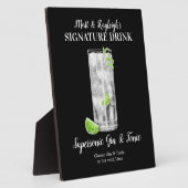 Gin & Tonic ・ PERSONALISIEREN SIE DIESEN ZEICHENPL Fotoplatte (Seite)