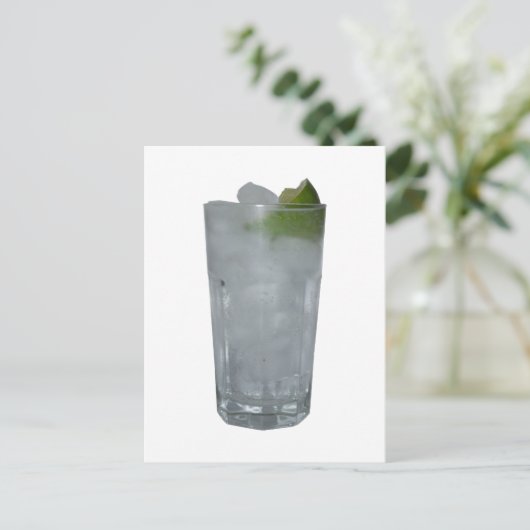 Gin Tonic Postkarte (Stehend Vorderseite)