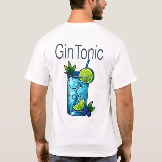 Gin Tonic T-Shirt – Crisp Botanical Cocktail (Rückseite)