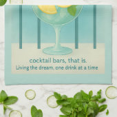 Gin & Tonic Tea Towel | Duck Egg Blue Kitchen Gift Geschirrtuch (Gefaltet)