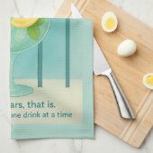 Gin & Tonic Tea Towel | Duck Egg Blue Kitchen Gift Geschirrtuch (Viertel Falte)