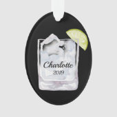 Gin und Tonic Cocktail Personalisiert Ornament (Vorderseite)