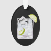 Gin und Tonic Cocktail Personalisiert Ornament (Rückseite)