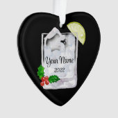 Gin und Tonic Cocktail Personalisierte Ornamente (Vorderseite)