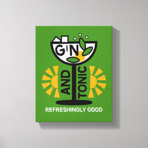 Gin und Tonic Drinkers Art Leinwanddruck