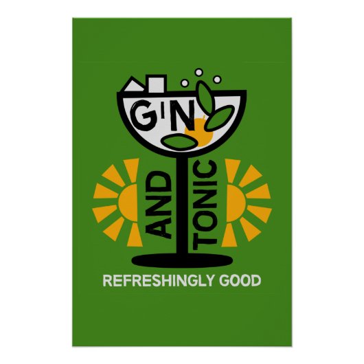 Gin und Tonic Drinkers Art Poster (Vorderseite)