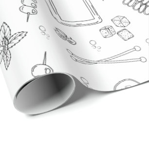 Gin und Tonic Gin Drinker Cocktail Party Geschenkpapier
