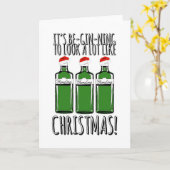 Gin-Weihnachtskarte. Karte (Gelbe Blume)