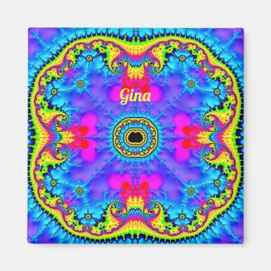 GINA ~ 3D-Fraktal Design Fluoro Shades Magnet (Vorne)