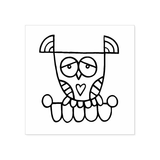 Gina-Eule Gummistempel (Prägung)