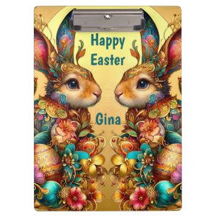 GINA ~ FROHE OSTERN ~ OSTERHASEN ~  KLEMMBRETT