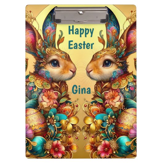 GINA ~ FROHE OSTERN ~ OSTERHASEN ~ KLEMMBRETT (Vorderseite)